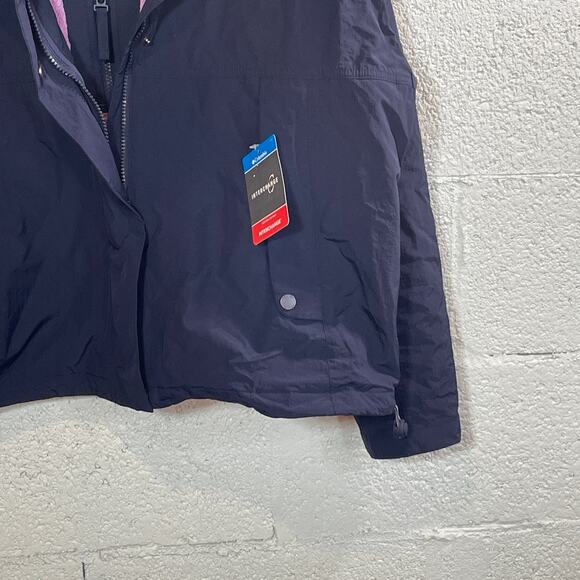 Columbia Women's Laurelwoods II Interchange Hooded Jacket navy/purple Medium - Picture 4 of 12